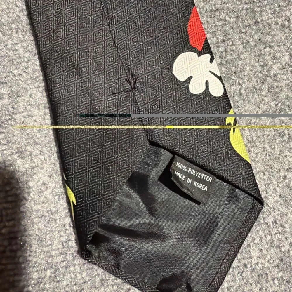 Vintage Dr Seuss Grinch Christmas Necktie Black Green Face 57” Christmas Mens
